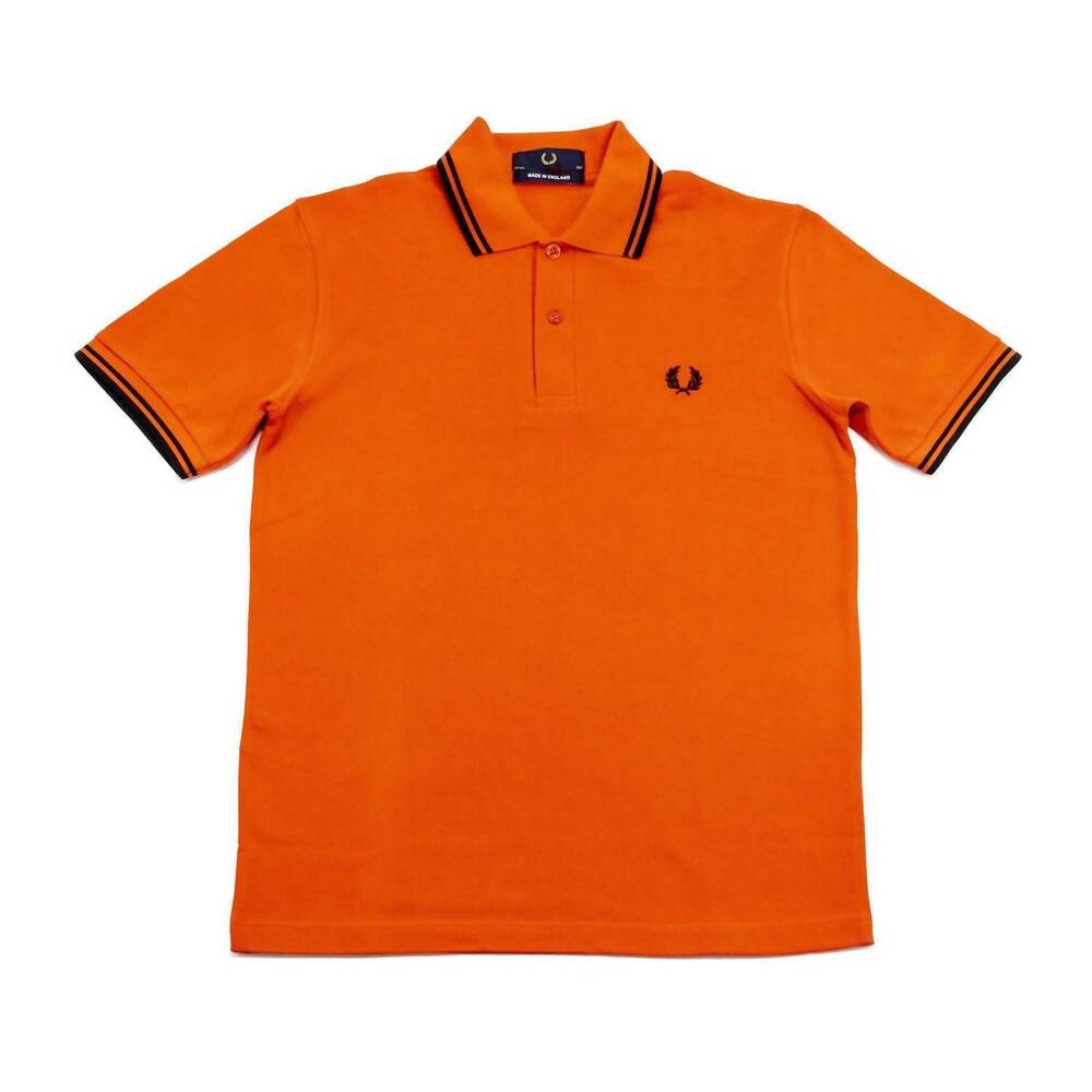 NEW FRED PERRY men's twin tipped polo shirt in lipstick red